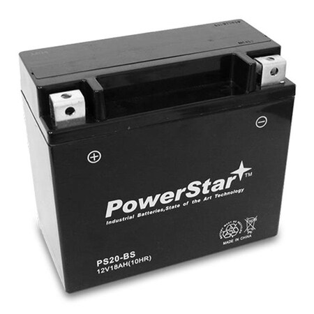 Powerstar PowerStar PS-20-BS-101 12V 18Ah PS20-BS; Harley 65991-82B Replacement Motorcycle Battery PS-20-BS-101
